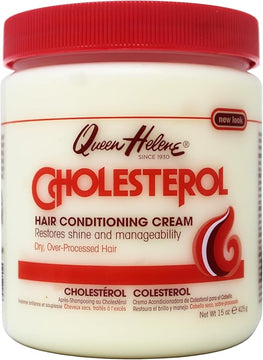 Queen Helene Cholesterol, Hair Conditioning Cream, Restores Shine and Manageability, for Dry, Over-Processed Hair