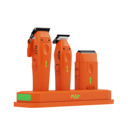 TPOB PLAY-3-PACK – Orange Edition (Clipper, Trimmer & Shaver with 3-Way Stand)