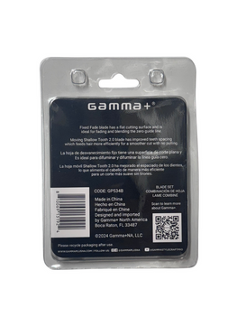 GAMMA+ Black Diamond Fade Blade with Shallow Tooth 2.0 Cutter