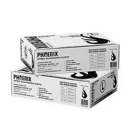 PHOENIX Heavy Duty Nitrile Examination Gloves (Black)